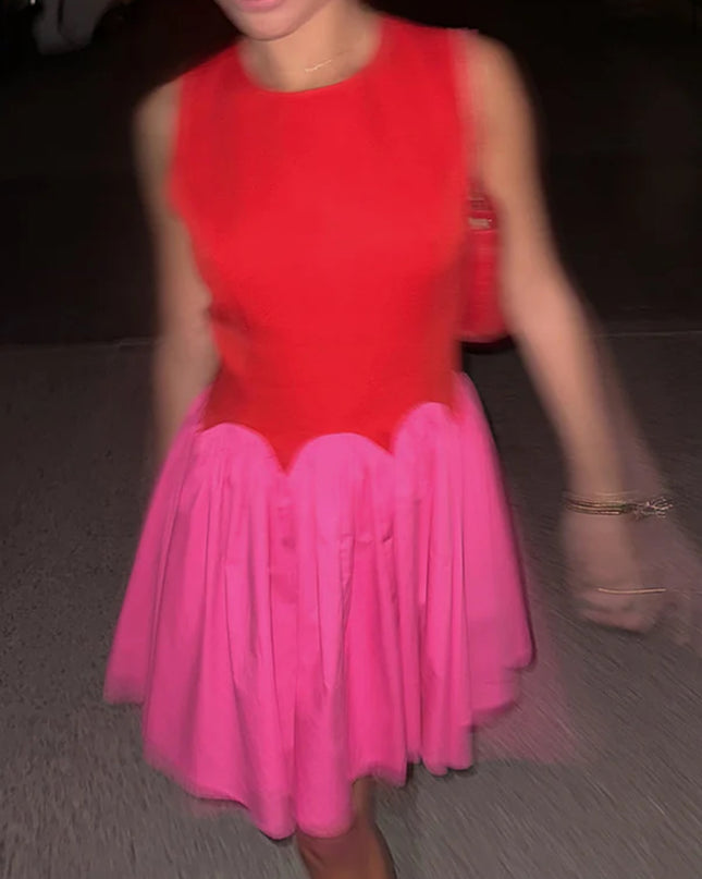 Red and Pink Mini Monika Dress