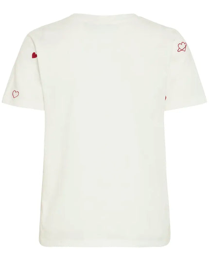 Camino T-Shirt - Cloud Dancer/Red Dahlia