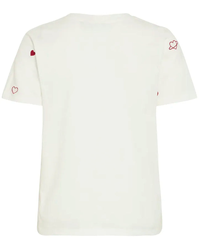Camino T-Shirt - Cloud Dancer/Red Dahlia