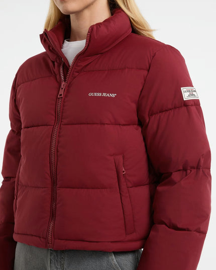 Guess Jeans Cropped Puffer - Red