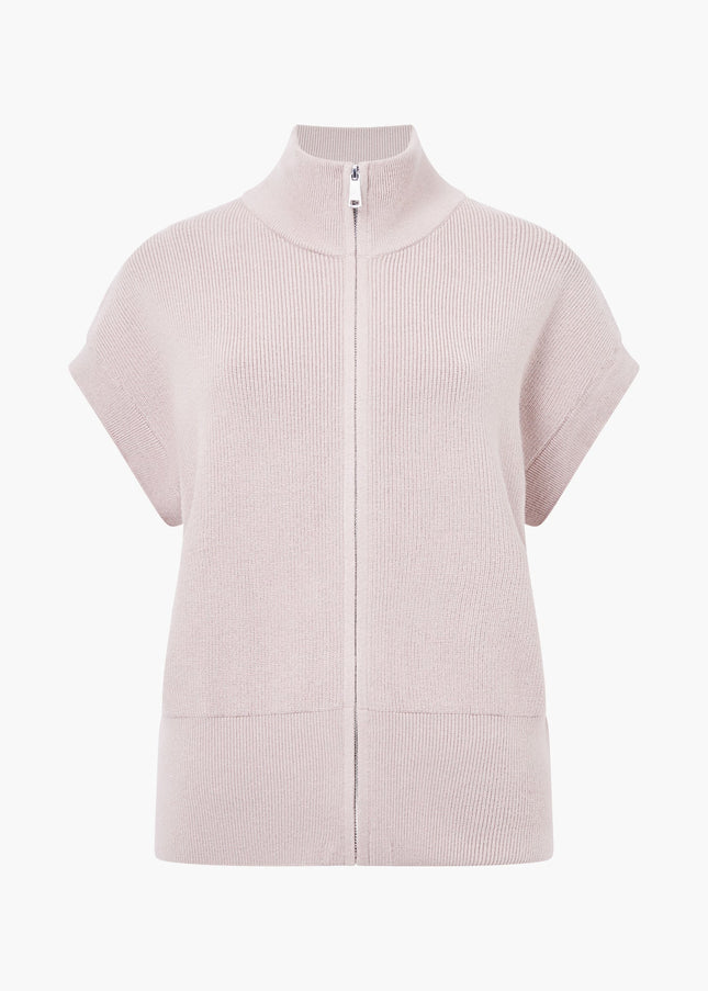 French Connection Ava Zip Vest - Taupe Neutral