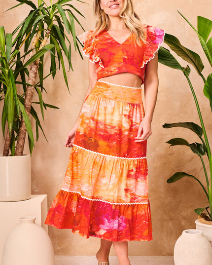 Blythe Top - Orange Multi