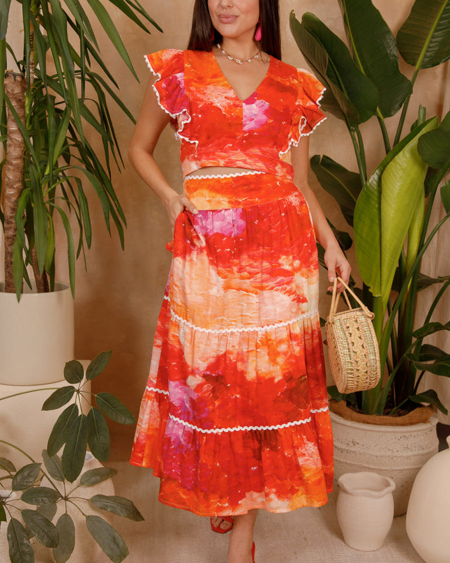 Blythe Top - Orange Multi
