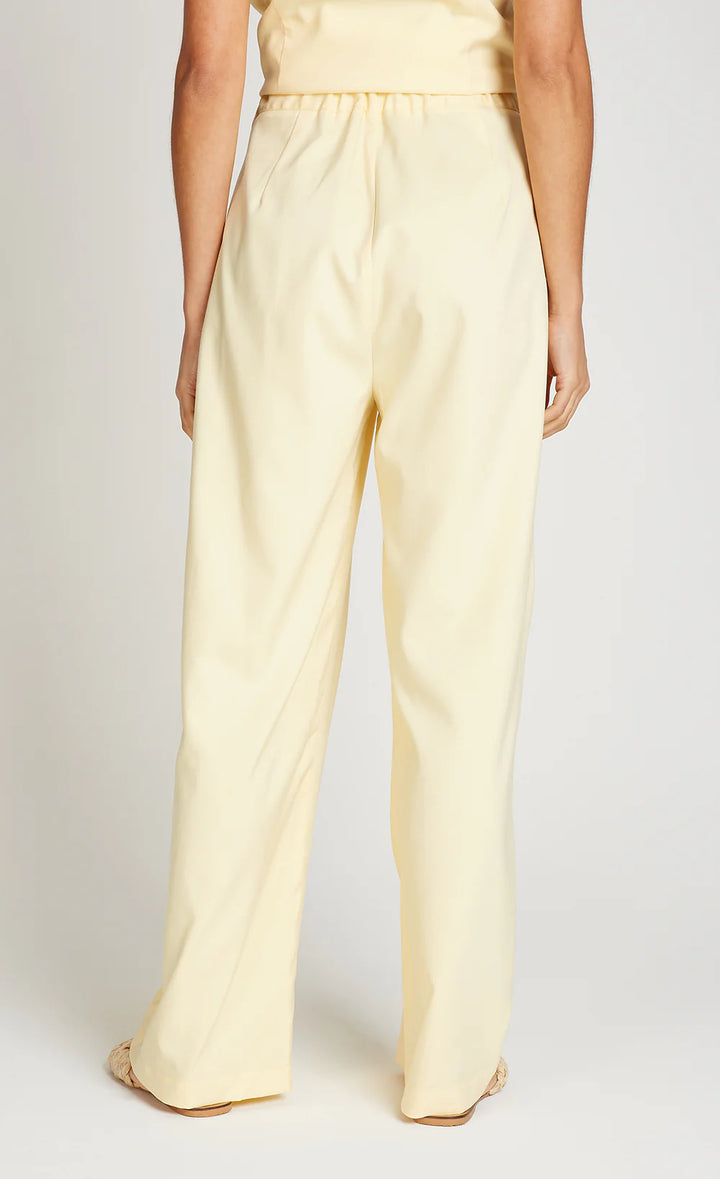 Wide Leg Trousers - Butter Yellow