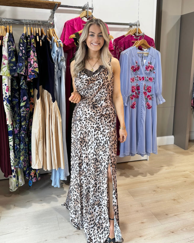 Guess Adle Midi Dress - Leopard
