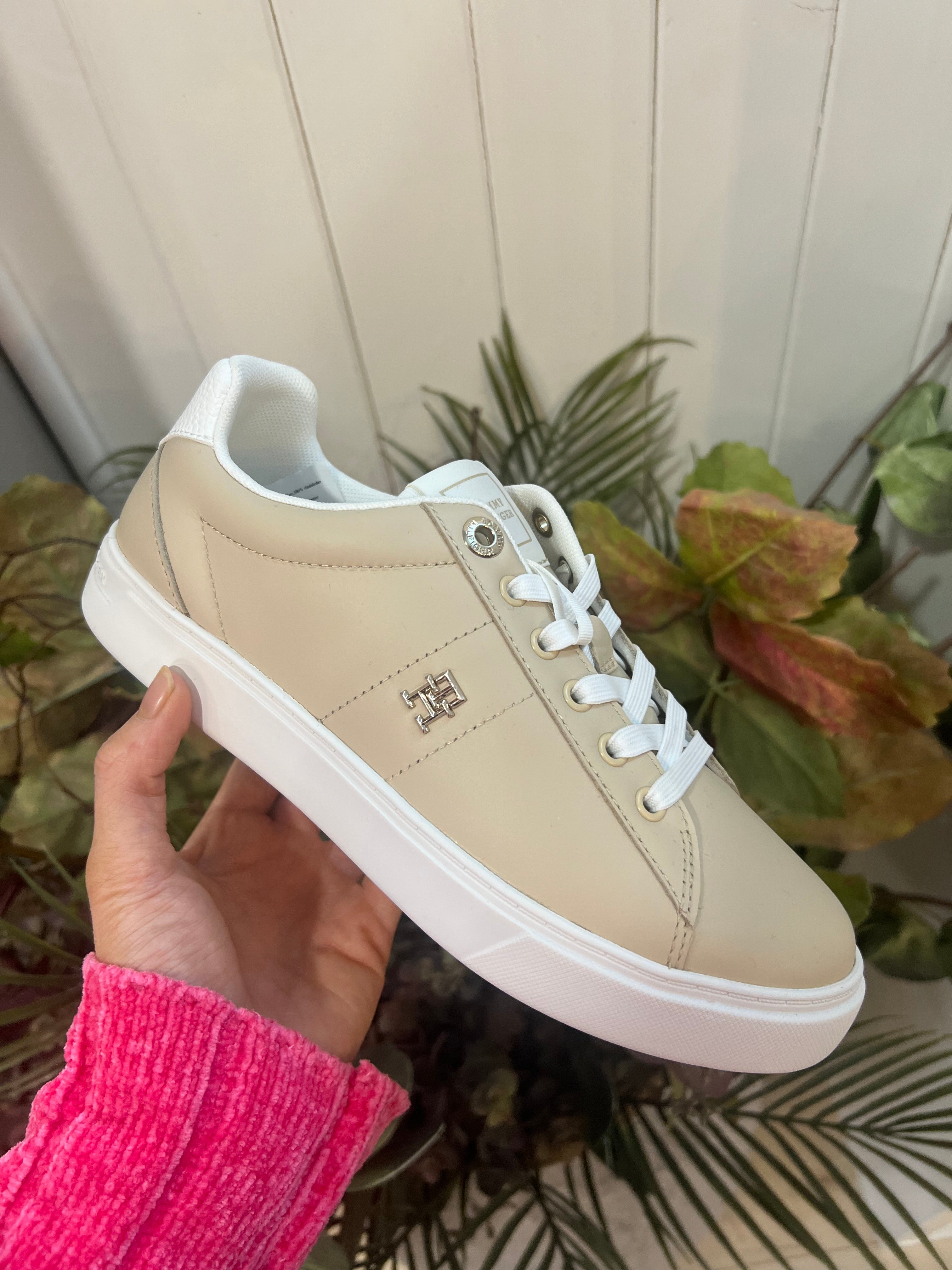 Tommy Hilfiger Essential Trainers Beige Spoilt Belle Boutique