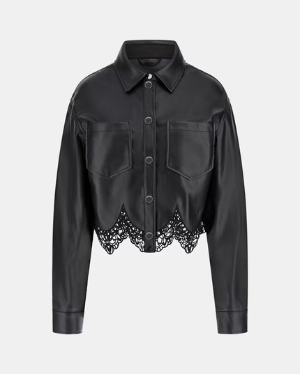 Guess PU Lace Shacket - Black