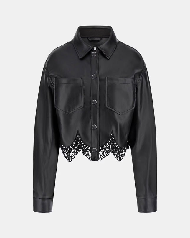 Guess PU Lace Shacket - Black