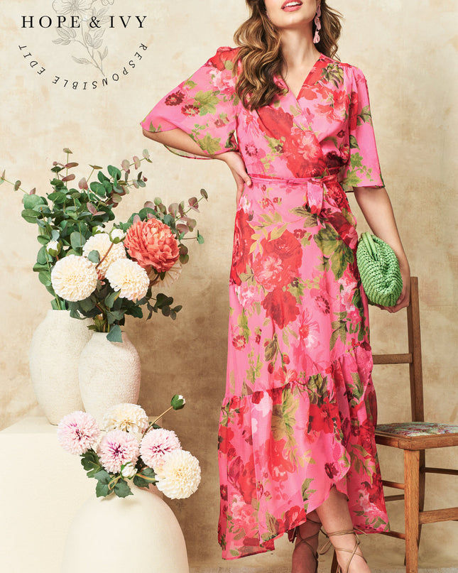 Roxanne Dress - Pink Floral