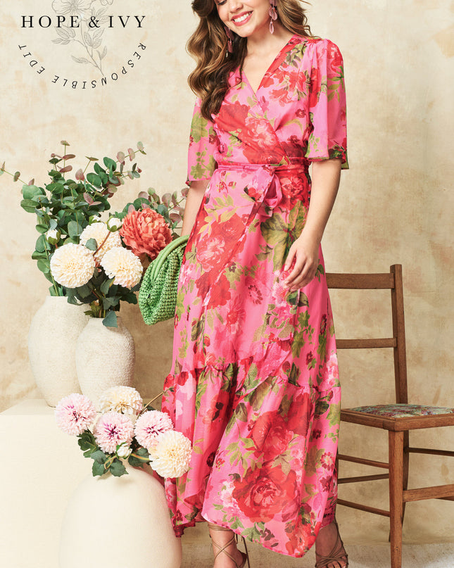 Roxanne Dress - Pink Floral
