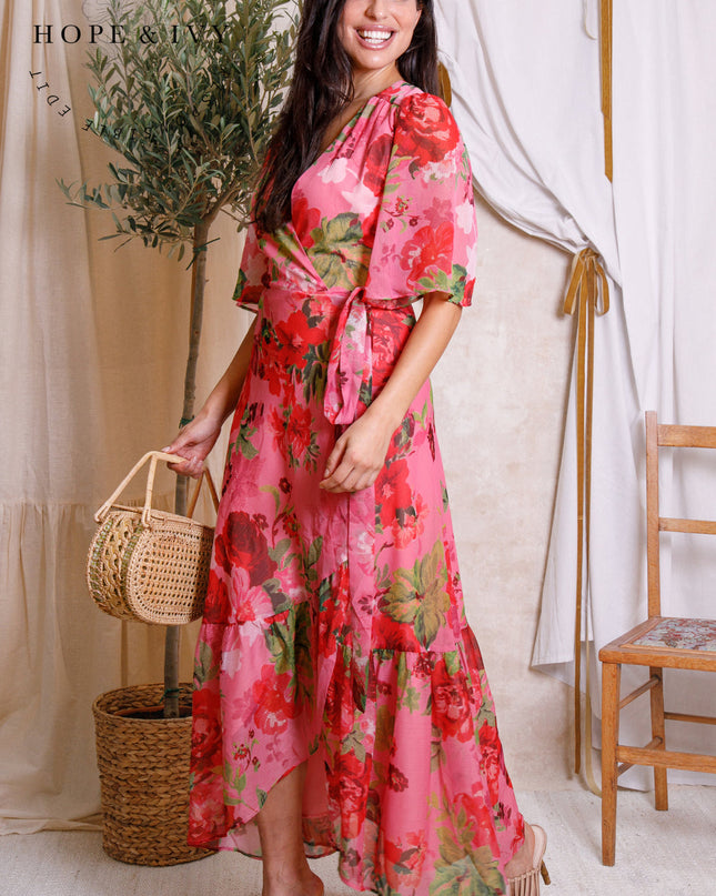 Roxanne Dress - Pink Floral