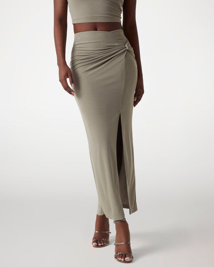 Guess Aimee Jewel Drape Skirt - Mossy Green