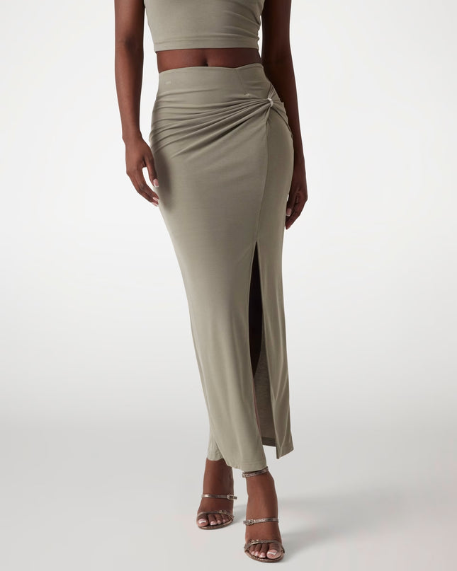 Guess Aimee Jewel Drape Skirt - Mossy Green