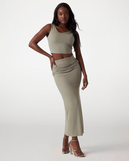Guess Aimee Jewel Drape Skirt - Mossy Green