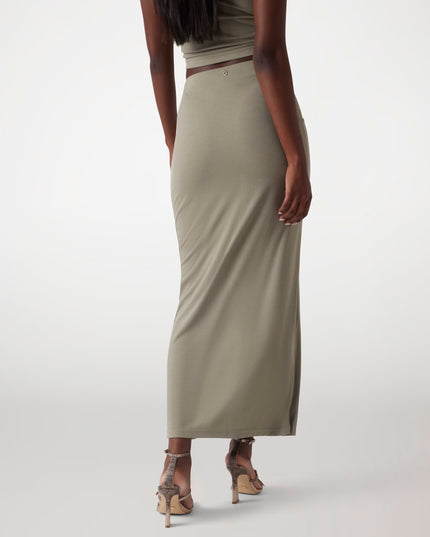 Guess Aimee Jewel Drape Skirt - Mossy Green