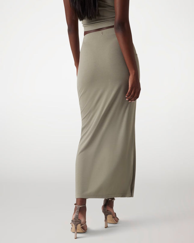 Guess Aimee Jewel Drape Skirt - Mossy Green