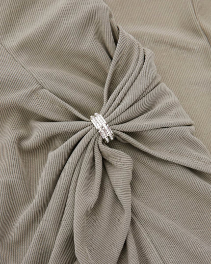 Guess Aimee Jewel Drape Skirt - Mossy Green