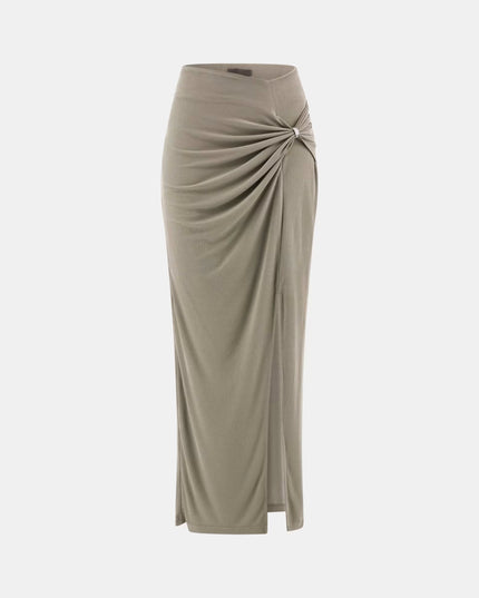 Guess Aimee Jewel Drape Skirt - Mossy Green