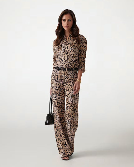 Guess Enora Straight Pant - Leopard