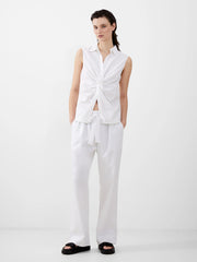 French Connection Aoife Linen Twist Front Shirt - Summer White