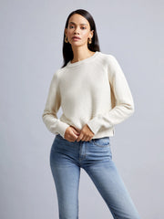 French Connection Lilly Mozart Crew Neck Jumper - Oatmeal Mel