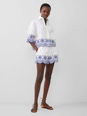 French Connection Alissa Embroidered Short - Linen White