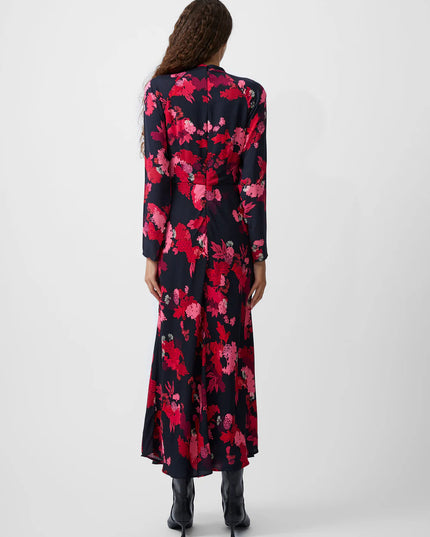 French Connection Foliage Chiara Knot Dress - Blackout Multi