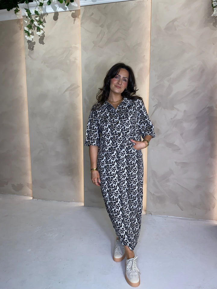 Denim Leopard Two Piece