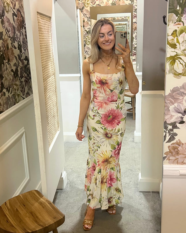 Guess Fleur Midi Dress - Painted Daisies Print