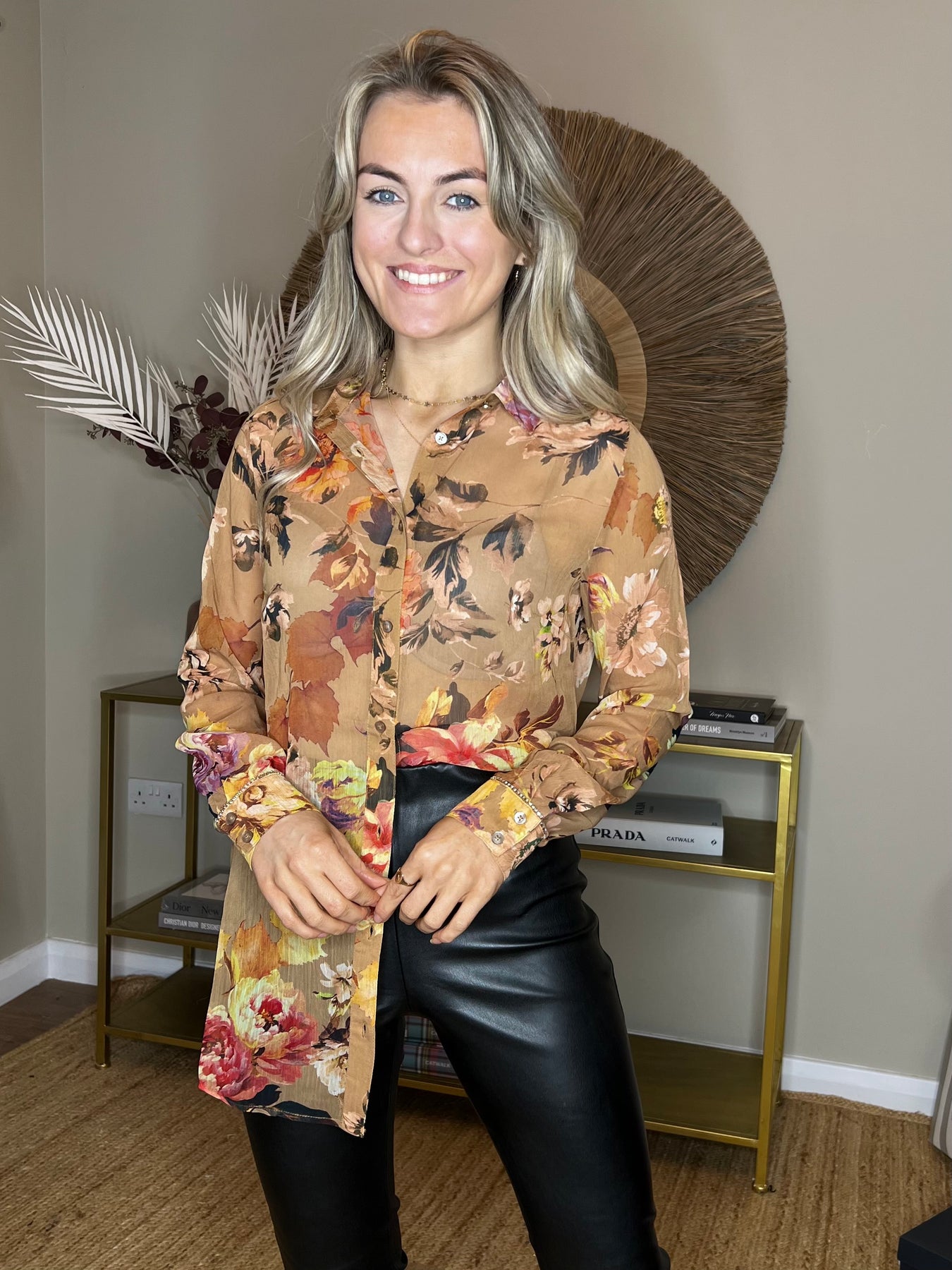 Guess Clouis Shirt Caramel Bouquet Spoilt Belle Boutique Online