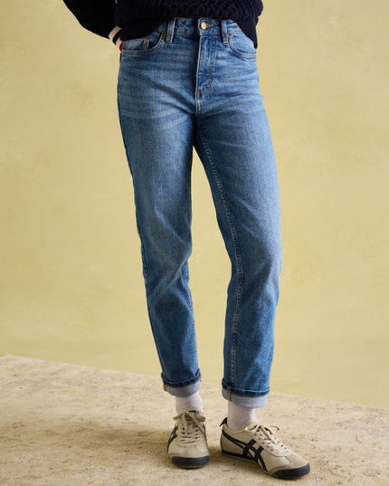 Joules Slim Straight Jeans - Mid Wash Blue