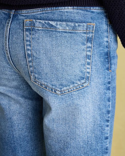 Joules Slim Straight Jeans - Mid Wash Blue