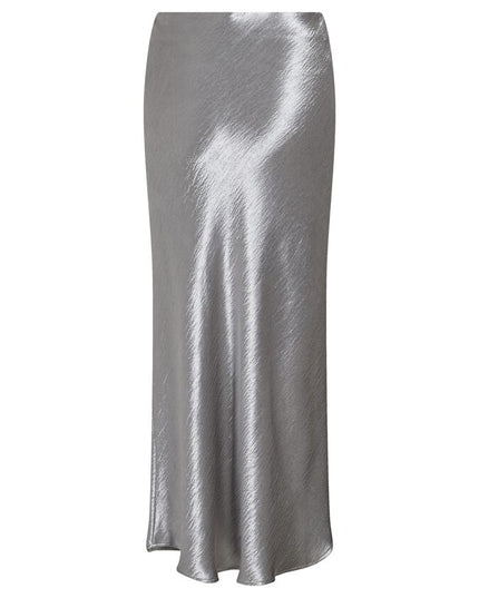 Lisa Midi Slip Skirt - Silver