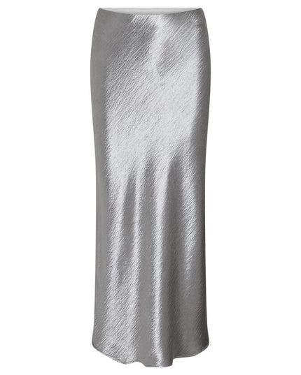 Lisa Midi Slip Skirt - Silver