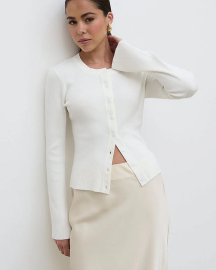 Lacey Button Down Top - Cream