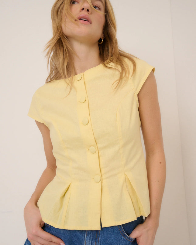 Gretchen Top - Butter Yellow