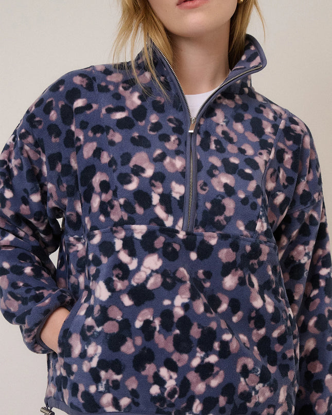 Half Zip Fleece - Blue Print
