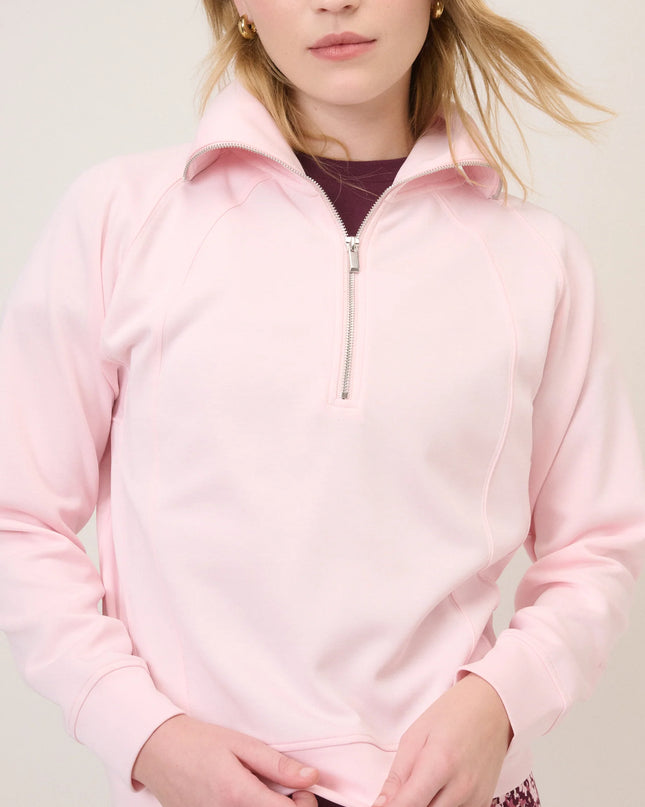 Scuba Quarter Zip Jumper - Pink