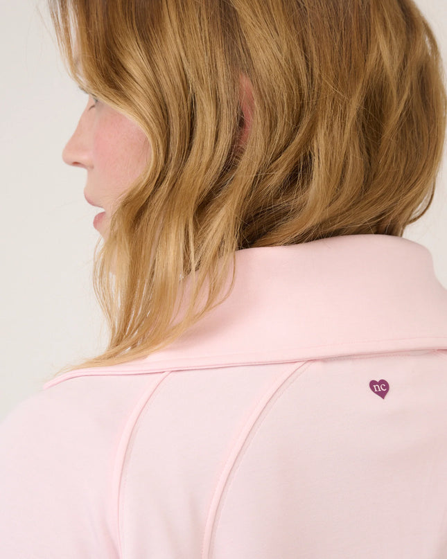 Scuba Quarter Zip Jumper - Pink