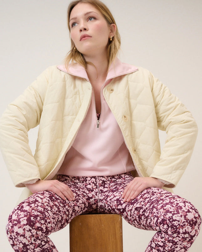 Scuba Quarter Zip Jumper - Pink