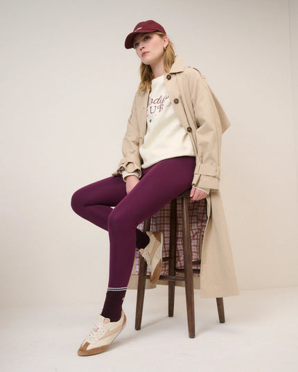 Athleisure Leggings - Burgundy