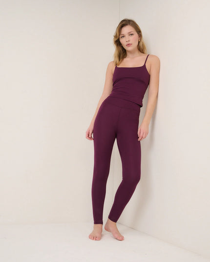 Athleisure Leggings - Burgundy