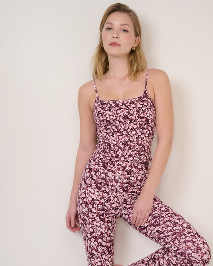 Athleisure Vest - Pink Floral