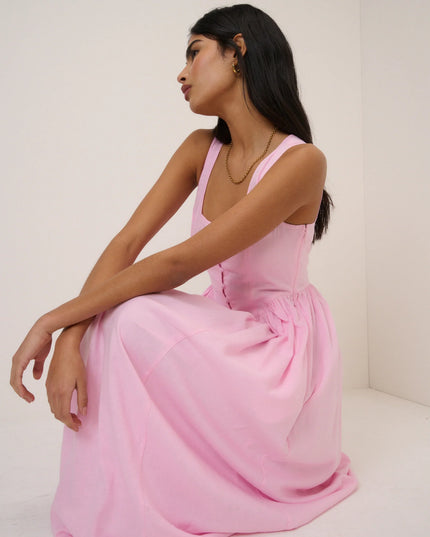 Cora Midi Dress - Pink