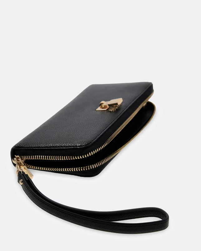 Guess Yesba Large Zip Around Purse - Black