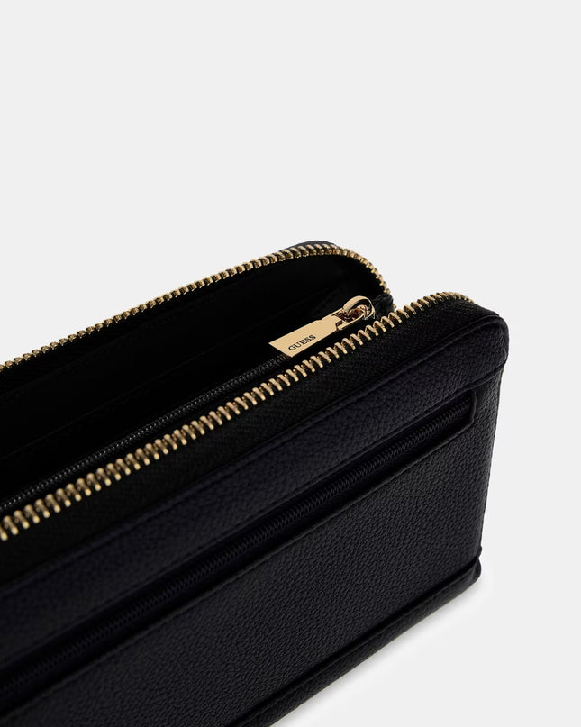 Guess Yesba Large Zip Around Purse - Black