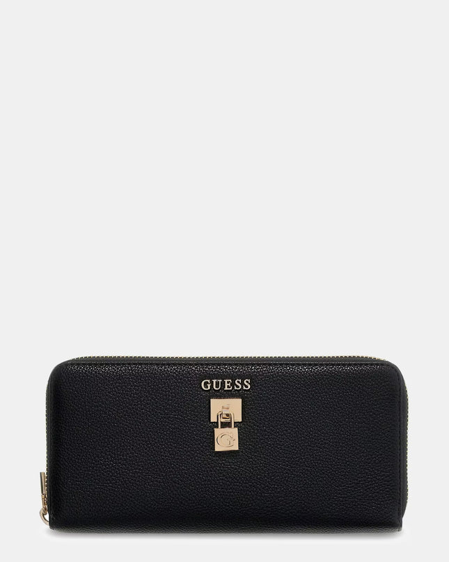 Guess Yesba Large Zip Around Purse - Black
