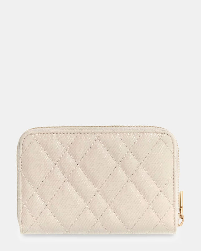 Guess Isemay Medium Zip Around Purse - Pale Mocha