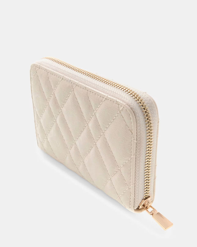 Guess Isemay Medium Zip Around Purse - Pale Mocha