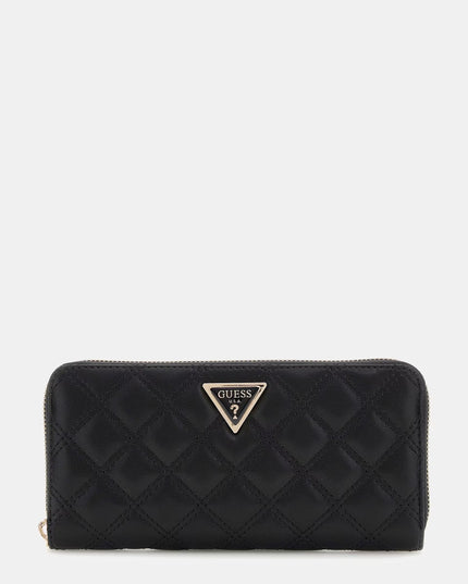 Guess Giully Large Zip Around  - Black